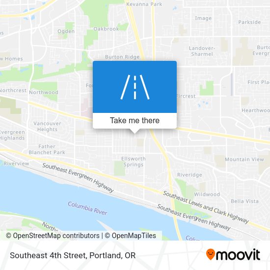 Southeast 4th Street map