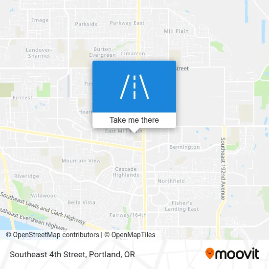 Southeast 4th Street map