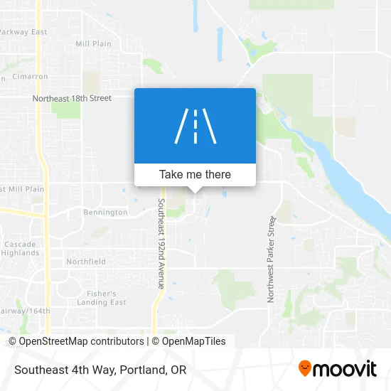 Southeast 4th Way map