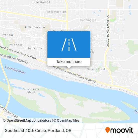 Southeast 40th Circle map