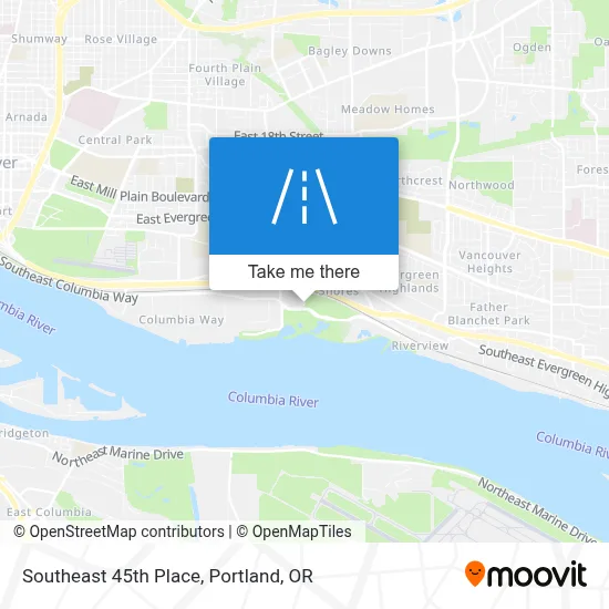 Southeast 45th Place map