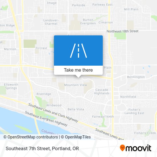 Southeast 7th Street map