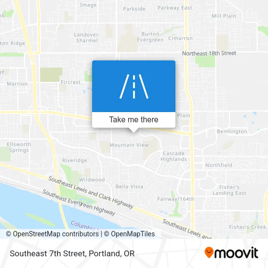 Southeast 7th Street map