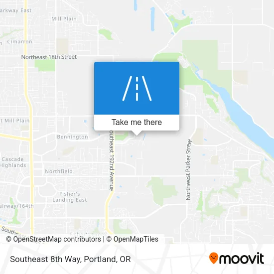 Southeast 8th Way map