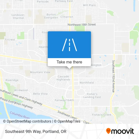 Southeast 9th Way map