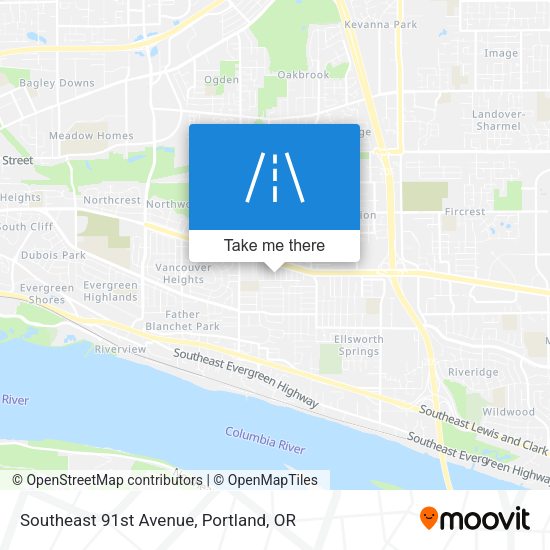 Southeast 91st Avenue map