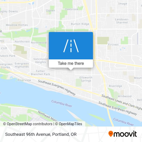 Mapa de Southeast 96th Avenue