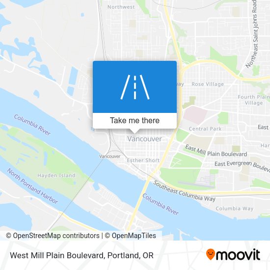 Mapa de West Mill Plain Boulevard