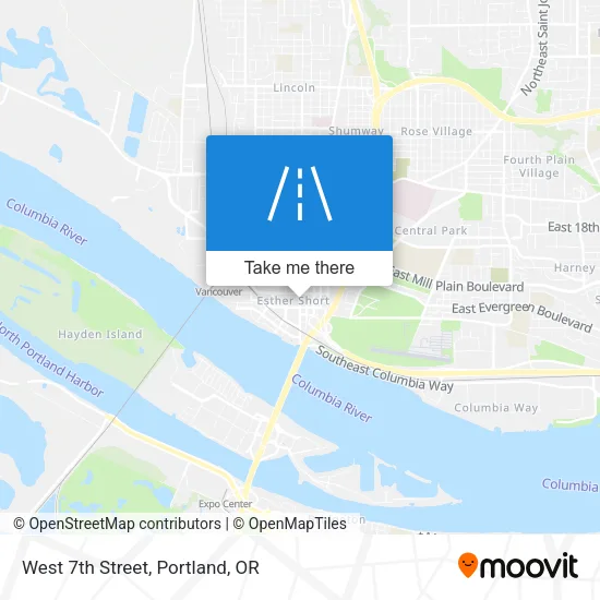 West 7th Street map