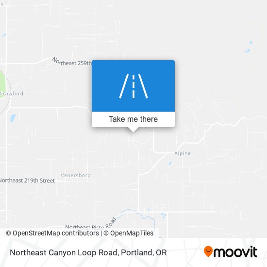 Mapa de Northeast Canyon Loop Road