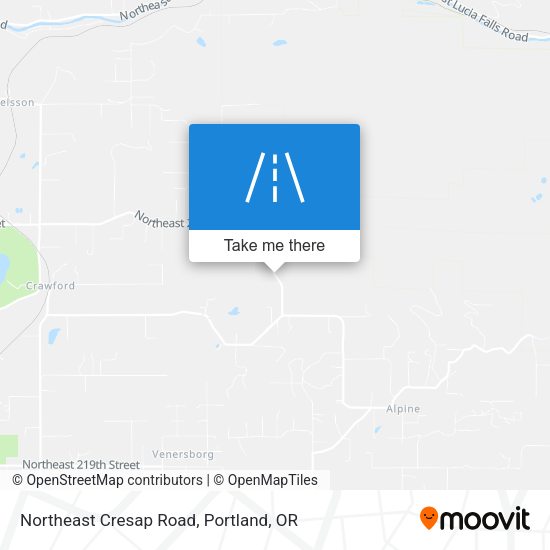 Northeast Cresap Road map