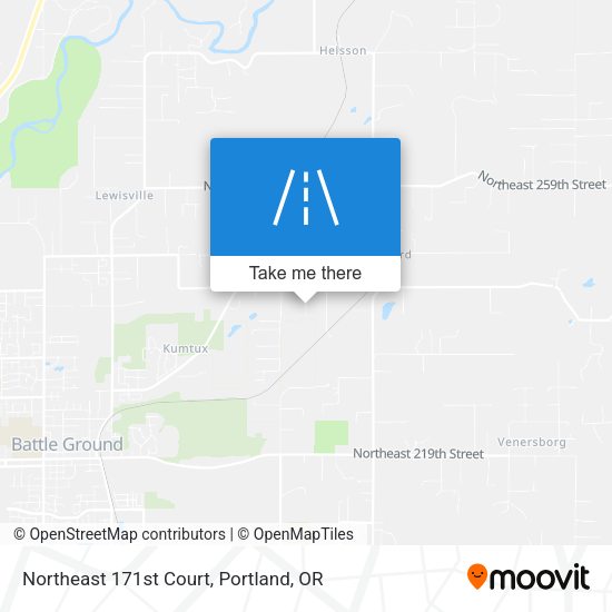 Northeast 171st Court map