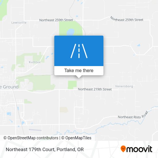 Northeast 179th Court map