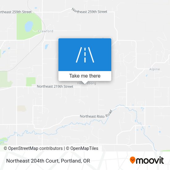 Northeast 204th Court map