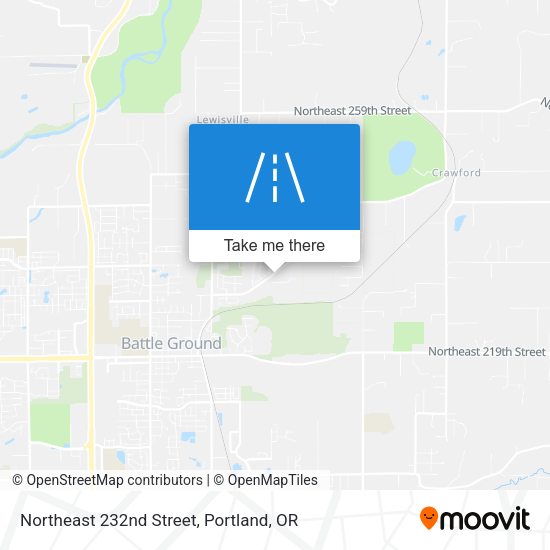 Northeast 232nd Street map