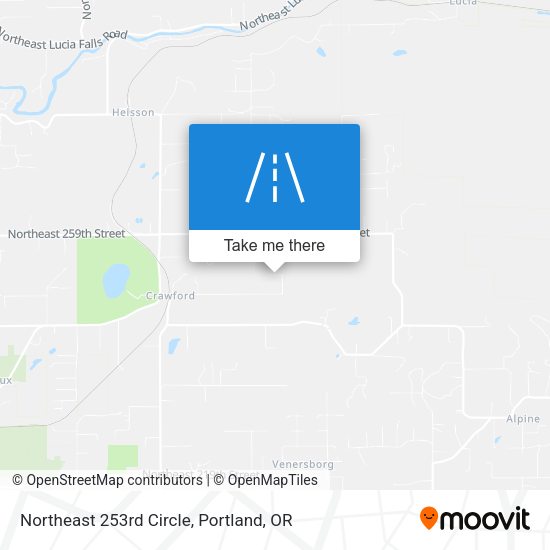 Northeast 253rd Circle map