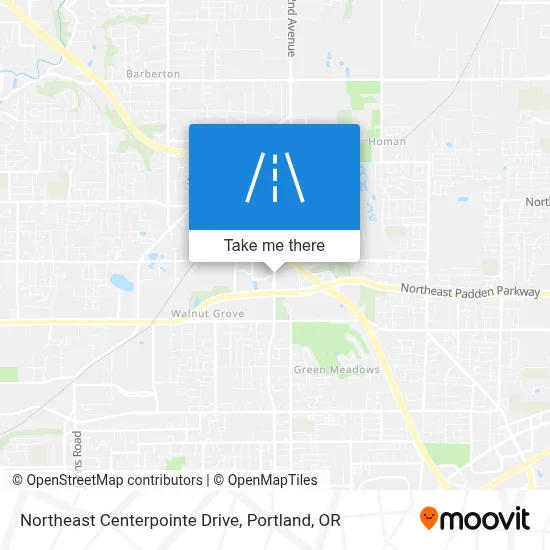 Northeast Centerpointe Drive map