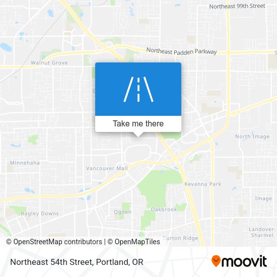 Northeast 54th Street map
