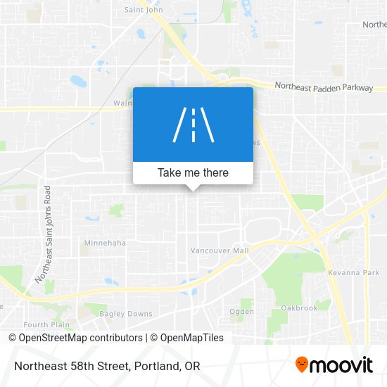 Northeast 58th Street map