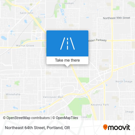 Northeast 64th Street map