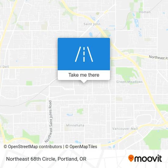 Northeast 68th Circle map