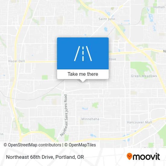 Northeast 68th Drive map