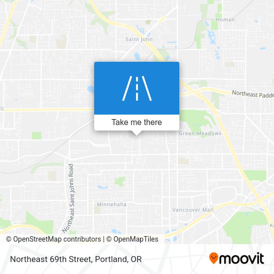 Northeast 69th Street map