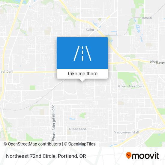 Northeast 72nd Circle map