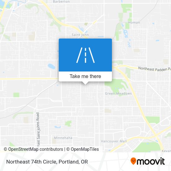 Northeast 74th Circle map