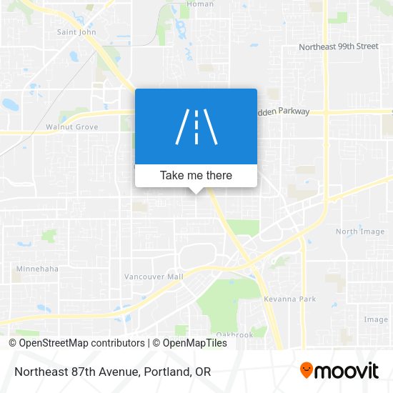 Northeast 87th Avenue map