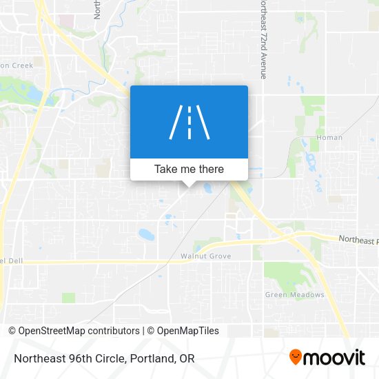 Northeast 96th Circle map