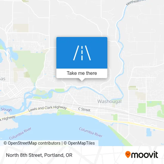North 8th Street map