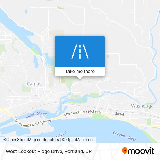 Mapa de West Lookout Ridge Drive