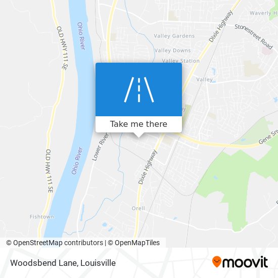 Woodsbend Lane map