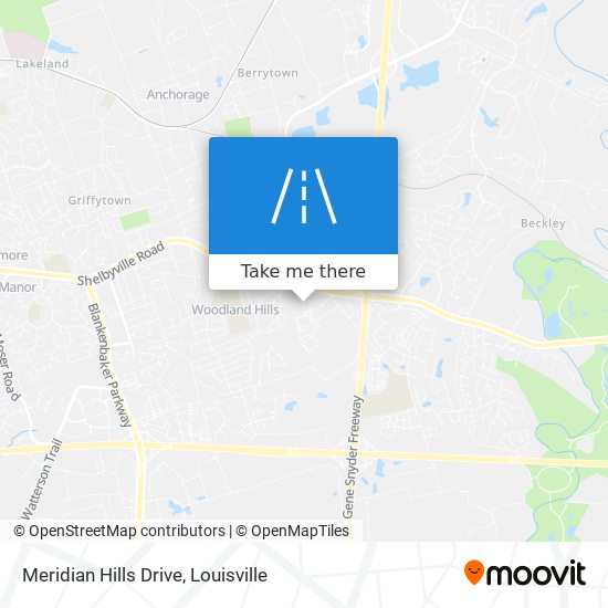 Meridian Hills Drive map