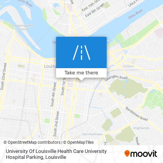 Mapa de University Of Louisville Health Care University Hospital Parking