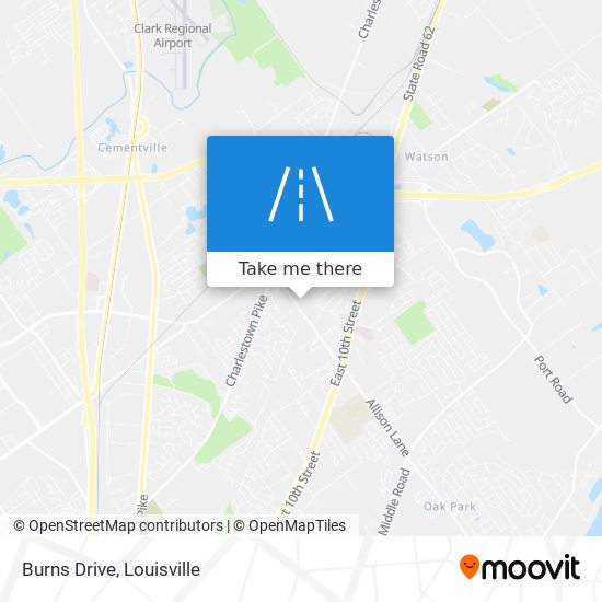 Burns Drive map