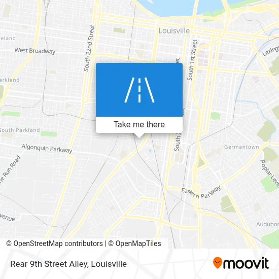 Rear 9th Street Alley map