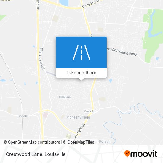 Mapa de Crestwood Lane