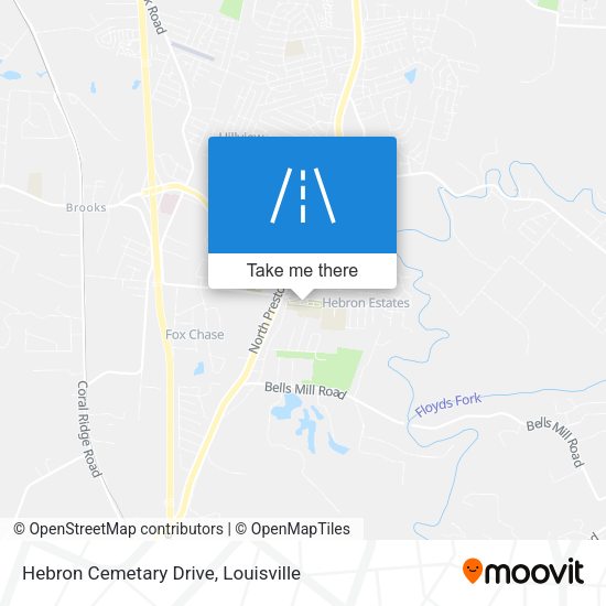 Hebron Cemetary Drive map