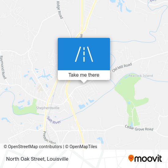 North Oak Street map
