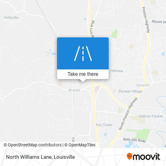 North Williams Lane map