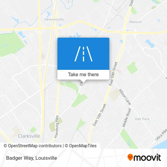 Badger Way map
