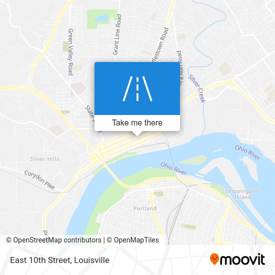 East 10th Street map