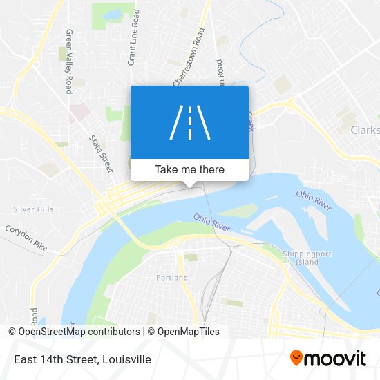 East 14th Street map