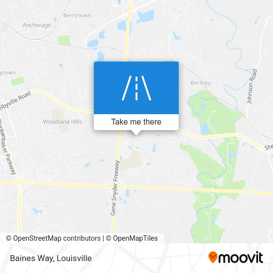 Baines Way map