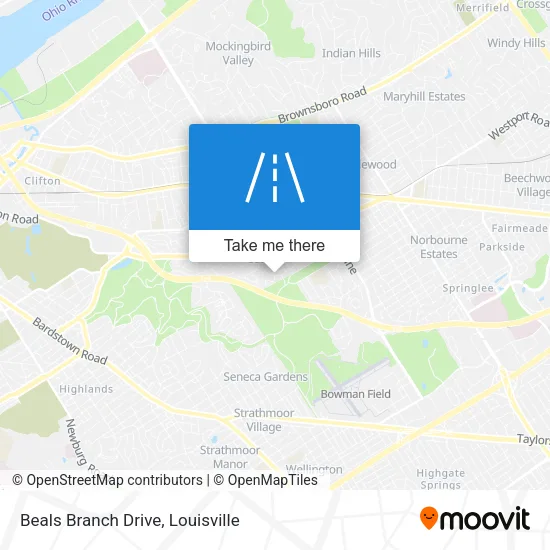 Beals Branch Drive map