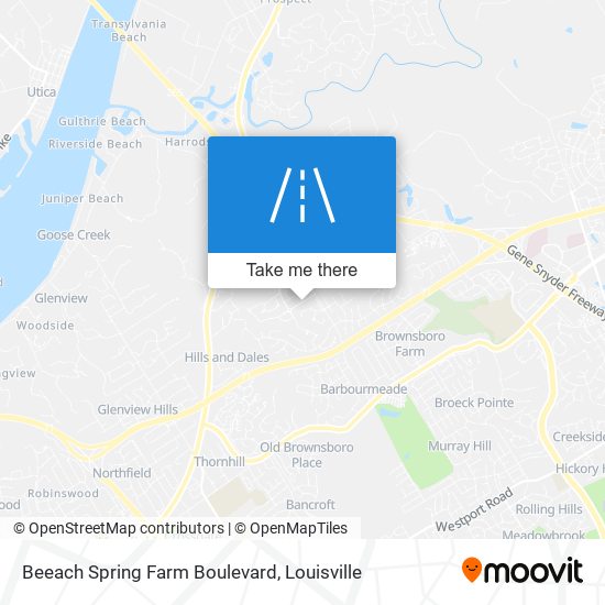 Beeach Spring Farm Boulevard map