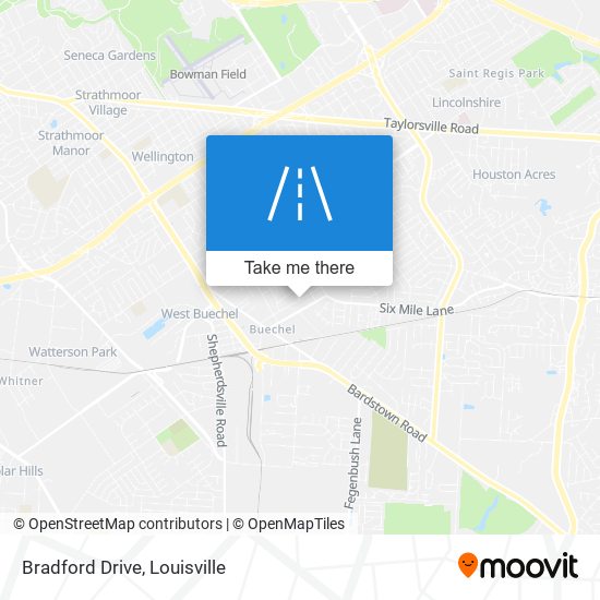 Bradford Drive map
