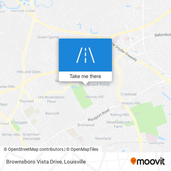 Brownsboro Vista Drive map